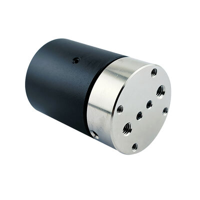2-channel end-in/end-out pneumatic rotary slip ring with no through hole and M5 connector for compact equipment