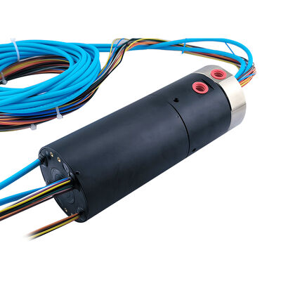 2-Channel Pneumatic and 20-Channel Electrical Gigabit Ethernet Combination Slip Ring for Industrial Equipment