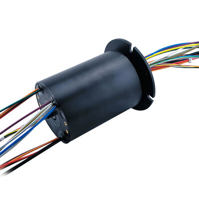43-channel high-power industrial-grade combined slip ring with flange for control signal transmission
