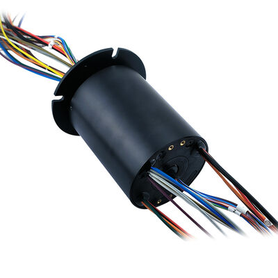 43-channel high-power industrial-grade combined slip ring with flange for control signal transmission