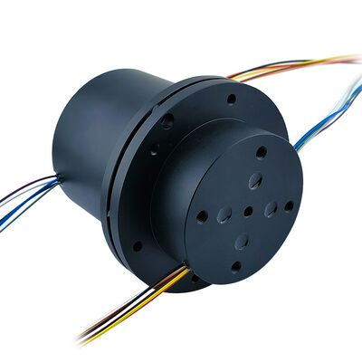 10-way 5A Flange-Mounted Slip Ring with Aluminum Alloy Housing for 250 RPM Rotation