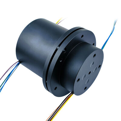 10-way 5A Flange-Mounted Slip Ring with Aluminum Alloy Housing for 250 RPM Rotation