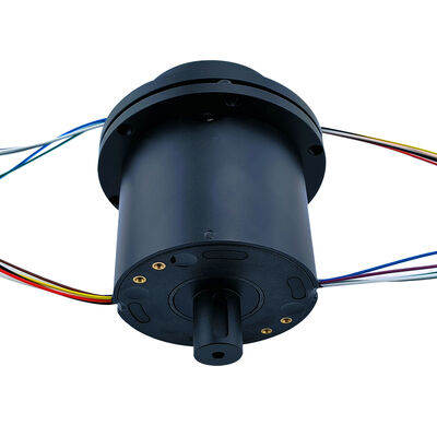 10-way 5A Flange-Mounted Slip Ring with Aluminum Alloy Housing for 250 RPM Rotation
