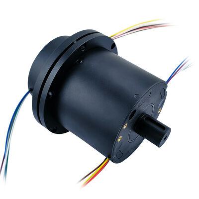 10-way 5A Flange-Mounted Slip Ring with Aluminum Alloy Housing for 250 RPM Rotation