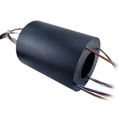 42-way Through Bore Electrical Slip Ring with Black Aluminum Alloy Housing and 250 RPM Speed