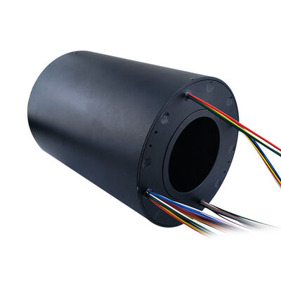 42-way Through Bore Electrical Slip Ring with Black Aluminum Alloy Housing and 250 RPM Speed
