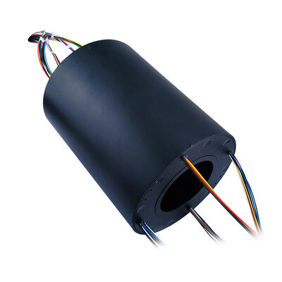 42-way Through Bore Electrical Slip Ring with Black Aluminum Alloy Housing and 250 RPM Speed