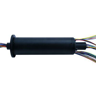 75-way rotary conductive slip ring with flange design featuring 75-channel ultra-high density, intelligent graded current configuration, and high-speed stable dynamic transmission