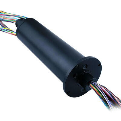 75-way rotary conductive slip ring with flange design featuring 75-channel ultra-high density, intelligent graded current configuration, and high-speed stable dynamic transmission