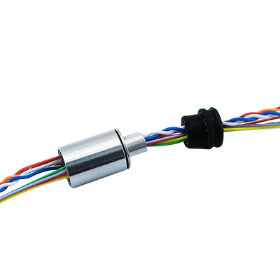 Stainless Steel Signal Slip Ring with 10mm Outer Diameter, 8 Signal Channels, and Gold-Gold Contacts for Precision Instruments