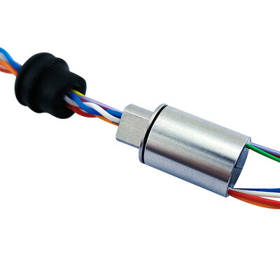 Stainless Steel Signal Slip Ring with 10mm Outer Diameter, 8 Signal Channels, and Gold-Gold Contacts for Precision Instruments