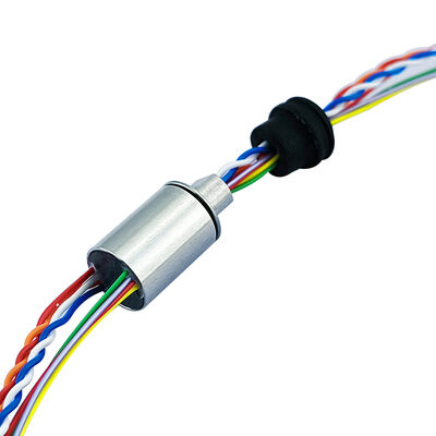 Stainless Steel Signal Slip Ring with 10mm Outer Diameter, 8 Signal Channels, and Gold-Gold Contacts for Precision Instruments