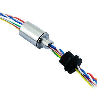 Stainless Steel Signal Slip Ring with 10mm Outer Diameter, 8 Signal Channels, and Gold-Gold Contacts for Precision Instruments