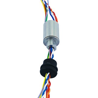 Stainless Steel Signal Slip Ring with 10mm Outer Diameter, 8 Signal Channels, and Gold-Gold Contacts for Precision Instruments