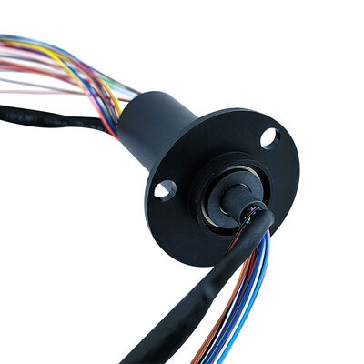 36-channel Gigabit Ethernet Slip Ring with Gold-to-Gold Contacts for High-Speed Data Transmission