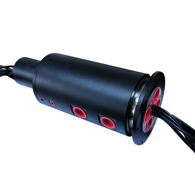 Integrated Slip Ring with 14MPa Ultra-High Pressure Oil Circuit, 16-Channel High-Current Power Matrix, and IP51 Protection for Heavy-Duty Applications