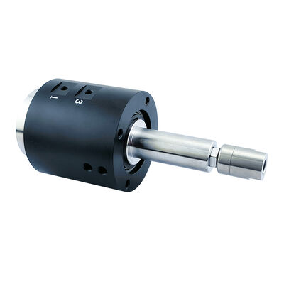 5-in-5-out Multi-Media Rotary Slip Ring with Stainless Steel Extended Central Shaft for 1MPa Pressure Fluid Transfer