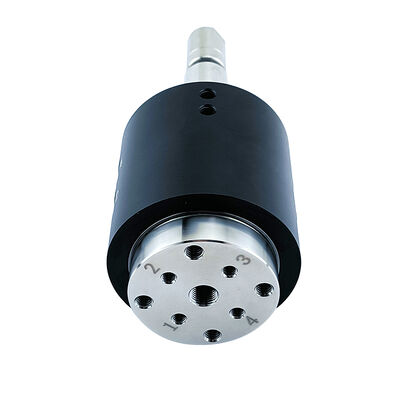 5-in-5-out Multi-Media Rotary Slip Ring with Stainless Steel Extended Central Shaft for 1MPa Pressure Fluid Transfer