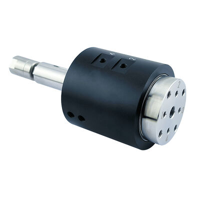 5-in-5-out Multi-Media Rotary Slip Ring with Stainless Steel Extended Central Shaft for 1MPa Pressure Fluid Transfer