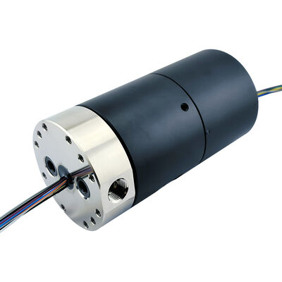 2-Channel Pneumatic and 12-Channel Electrical Slip Ring for Rotary Worktables with 200rpm Speed