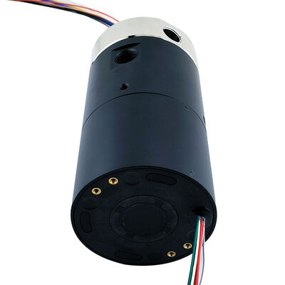 2-Channel Pneumatic and 12-Channel Electrical Slip Ring for Rotary Worktables with 200rpm Speed