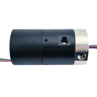 2-Channel Pneumatic and 12-Channel Electrical Slip Ring for Rotary Worktables with 200rpm Speed