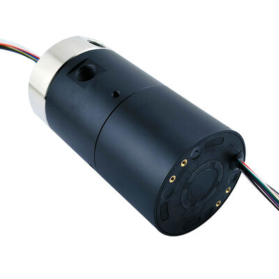 2-Channel Pneumatic and 12-Channel Electrical Slip Ring for Rotary Worktables with 200rpm Speed
