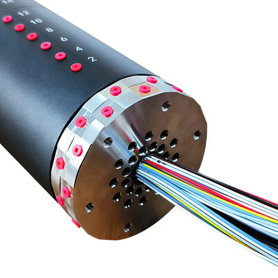 24-channel pneumatic and 90-channel electrical combined slip ring with vacuum compatibility for high-density integration