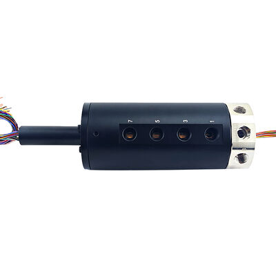 8-channel pneumatic and 56-way 2A electrical combined slip ring with 200 rpm speed for rotary applications