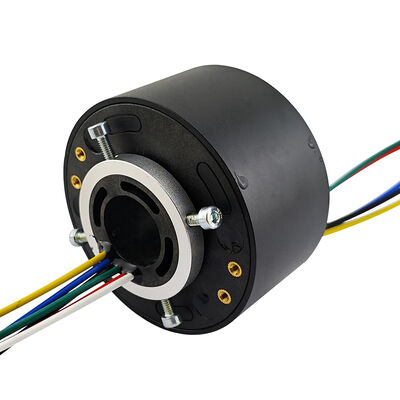 6-channel 20-hole electric slip rings with a central hole design are for industrial robots and robotic arms