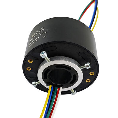 6-channel 20-hole electric slip rings with a central hole design are for industrial robots and robotic arms