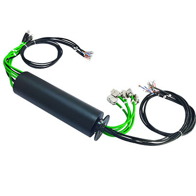 network-connected slip ring with 5 Gigabit Ethernet connections for the intelligent rotation detection system