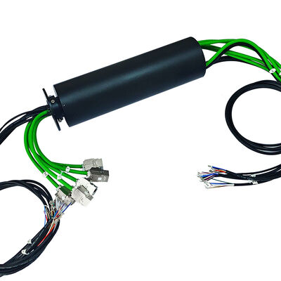 network-connected slip ring with 5 Gigabit Ethernet connections for the intelligent rotation detection system