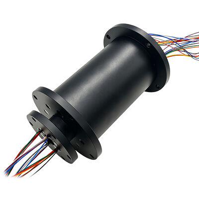 integrated pneumatic-electric slip ring with IP56 protection rating and 24 channels 5A for the continuous rotary transmission of air and multiple electrical signals