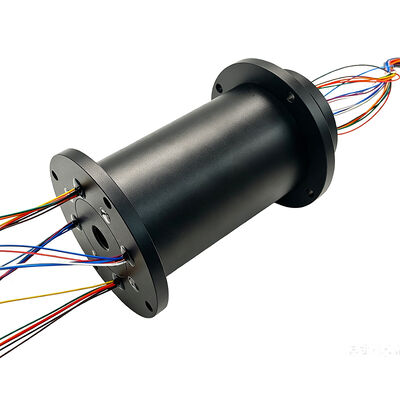integrated pneumatic-electric slip ring with IP56 protection rating and 24 channels 5A for the continuous rotary transmission of air and multiple electrical signals