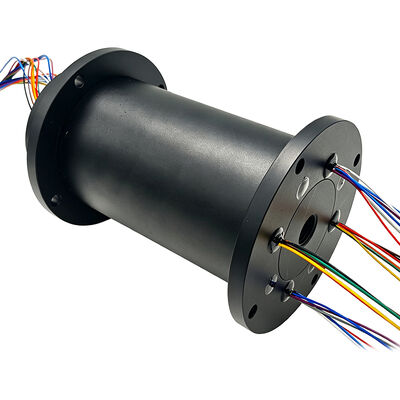 integrated pneumatic-electric slip ring with IP56 protection rating and 24 channels 5A for the continuous rotary transmission of air and multiple electrical signals