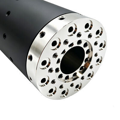 Multi-media integrated fluid rotary union with 3 air channels, 5 water channels and 4 hydraulic oil