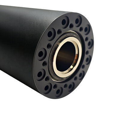 Multi-media integrated fluid rotary union with 3 air channels, 5 water channels and 4 hydraulic oil