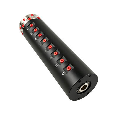 16-channel pneumatic rotary joint with compact structure suitable for automated rotary platforms and robotic arms