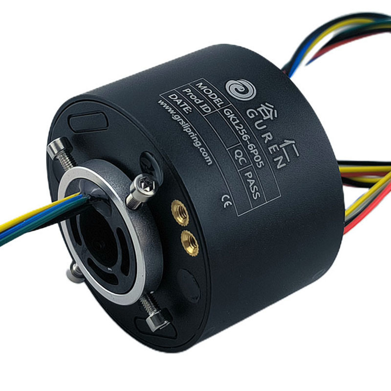 Ubrand SRT007-22-02U Conductive Slip Ring – 7mm Through Hole, 6 Channels, 2A, Gold Contact, 250mm Wire Lead