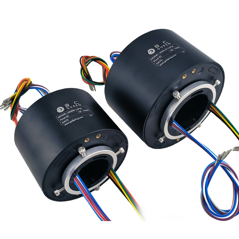 25.4mm Over-Axis Rotary Slip Ring, 6 Channels, 250rpm