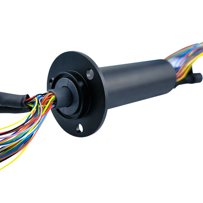 32-way power and 2-way Gigabit network slip ring 25mm OD aluminum alloy housing