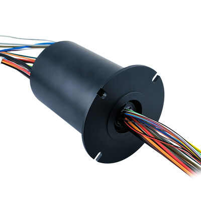 43-channel high-power industrial-grade combined slip ring with flange for control signal transmission
