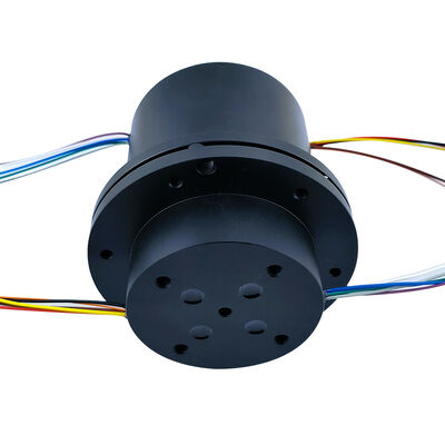 10-way 5A Flange-Mounted Slip Ring with Aluminum Alloy Housing for 250 RPM Rotation