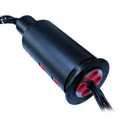 Integrated Slip Ring with 14MPa Ultra-High Pressure Oil Circuit, 16-Channel High-Current Power Matrix, and IP51 Protection for Heavy-Duty Applications